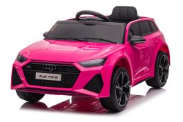 12V Audi RS6 a Batteria con Licenza Rosa
